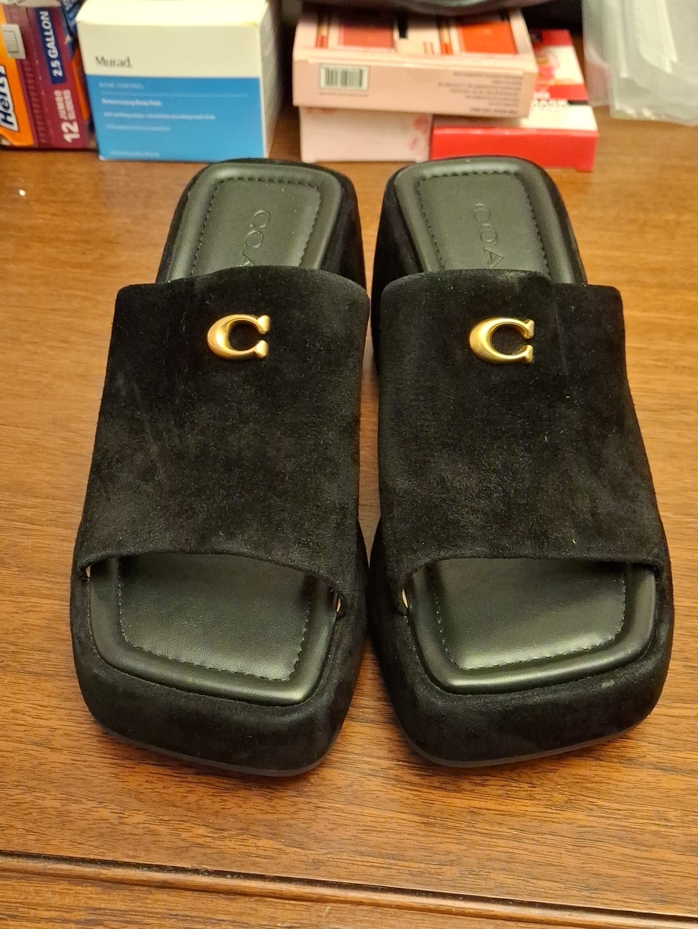 Coach Black Suede 5B Like New